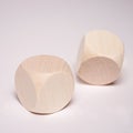 Dice made of wood