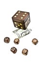 Dice and money Royalty Free Stock Photo