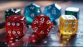 Dice Multicolored Game Die Chance Luck Gamble Win Lose Royalty Free Stock Photo