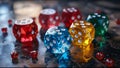 Dice Multicolored Game Die Chance Luck Gamble Win Lose