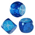 Dice Nano ,XNO Glass Dice Crypto 3D Icon Royalty Free Stock Photo