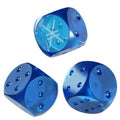 Dice Nano ,XNO Glass Dice Crypto 3D Icon Royalty Free Stock Photo