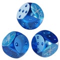 Dice Nano ,XNO Glass Dice Crypto 3D Icon Royalty Free Stock Photo