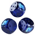Dice Nexo Glass Dice Crypto 3D Icon Royalty Free Stock Photo