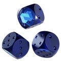 Dice Nexo Glass Dice Crypto 3D Icon Royalty Free Stock Photo