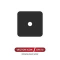 Dice number one icon in modern design style for web site and mobile app.