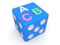 Dice with numbers and letters