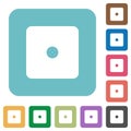 Dice one rounded square flat icons