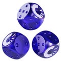 Dice OriginTrail ,TRAC Glass Dice Crypto 3D Icon Royalty Free Stock Photo