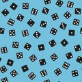Dice pattern. Seamless vector background