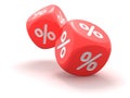 Dice with percent sign