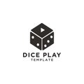 Dice play graphic design template Royalty Free Stock Photo
