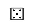 Dice playing hazard gamble competition symbol number five 5