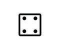 Dice playing hazard gamble competition symbol number four 4 Royalty Free Stock Photo