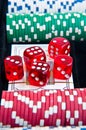 Dice poker chips