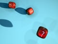 Dice with question marks