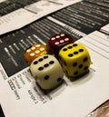 Dice ready for a roll playing game night