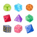 dice set cartoon vector illustration Royalty Free Stock Photo