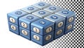 Dice set game pieces and random number generator png transparent image Generative AI