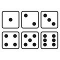 Dice set Vector icon simple design flat style Royalty Free Stock Photo