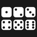 Dice set Vector icon simple design flat style Royalty Free Stock Photo