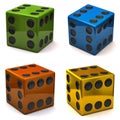 Dice with six on all sides Royalty Free Stock Photo