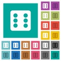 Dice six square flat multi colored icons Royalty Free Stock Photo