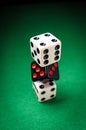 Dice Stack Gambling Concept Royalty Free Stock Photo
