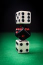 Dice Stack Gambling Concept Royalty Free Stock Photo