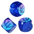 Dice STASIS EURO ,EURS Glass Dice Crypto 3D Icon