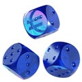 Dice STASIS EURO ,EURS Glass Dice Crypto 3D Icon