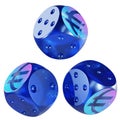 Dice STASIS EURO ,EURS Glass Dice Crypto 3D Icon