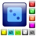 Dice three color square buttons