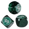 Dice USDD Glass Dice Crypto 3D Icon Royalty Free Stock Photo
