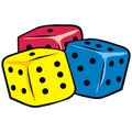 Dice, vector icon Royalty Free Stock Photo