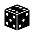 Dice vector icon Royalty Free Stock Photo