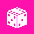 Dice vector icon Royalty Free Stock Photo