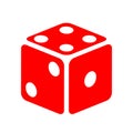 Dice vector icon Royalty Free Stock Photo