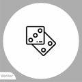 Dice vector icon sign symbol