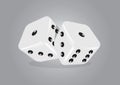 Dice vector, white dice vector, dice games Royalty Free Stock Photo