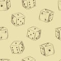 Dice vintage seamless texture Royalty Free Stock Photo