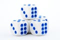 Dice on white Royalty Free Stock Photo