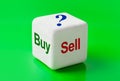 Dice with words Buy and Sell Royalty Free Stock Photo