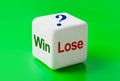 Dice with words Win and Lose Royalty Free Stock Photo