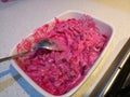 Diced beetroot salad Royalty Free Stock Photo