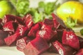 Diced beetrot Royalty Free Stock Photo