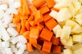 Diced carrots & diced potatoes