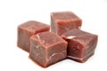 Diced or cubed raw beef steak Royalty Free Stock Photo