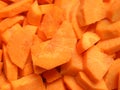 Diced cut Carrot roots