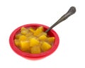 Diced Peaches Royalty Free Stock Photo